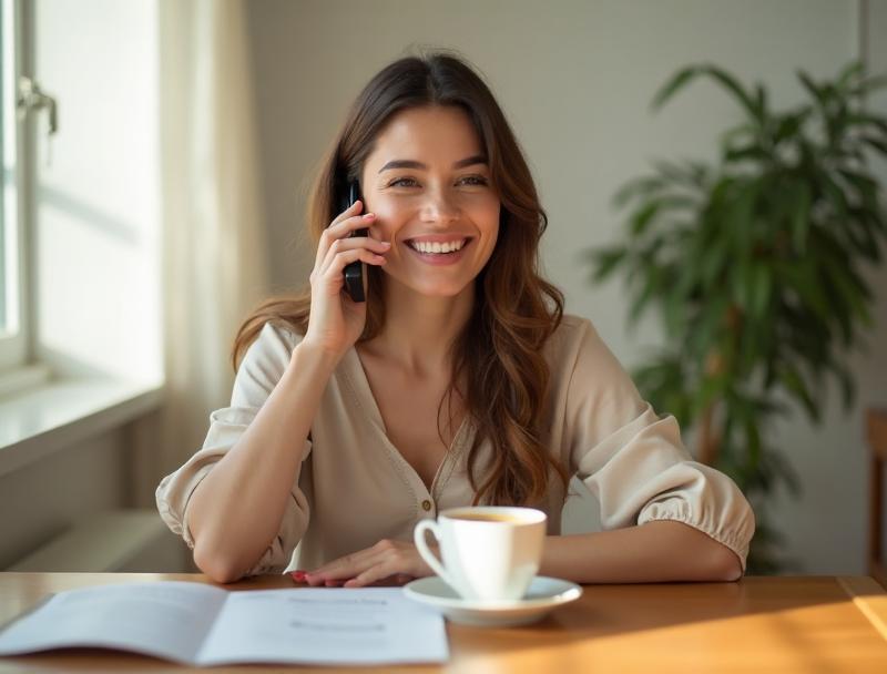 Relaxed client enjoying personalized travel planning